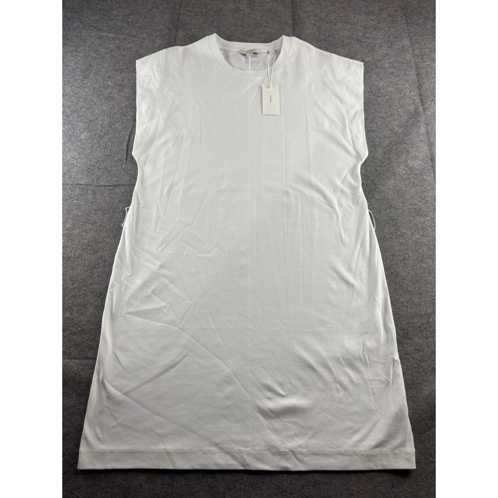 Vince Womens L Optic White Cotton Muscle Tee Shift Dress NWT Minimalist Capsule